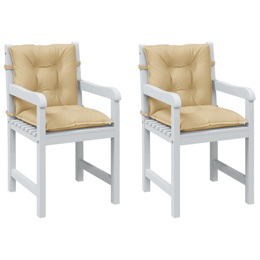 Niedriglehner-Auflagen 2 Stk Melange Anthrazit 100x50x7cm Stoff