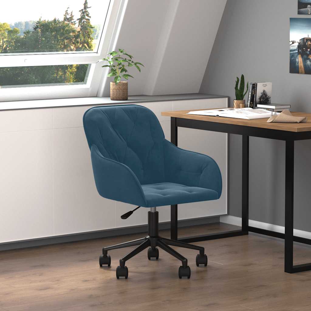 Bürostuhl Drehbar Dunkelgrün Samt