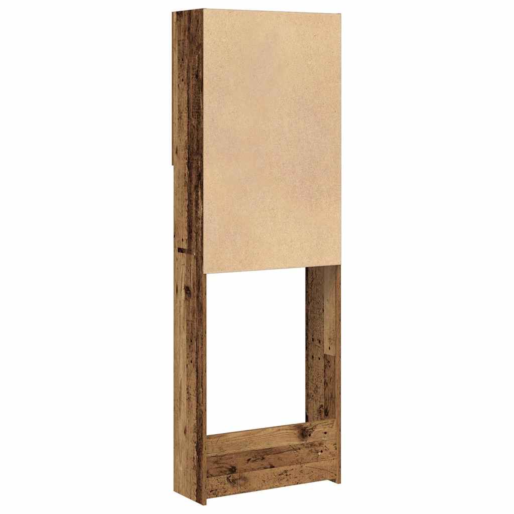 Waschmaschinenschrank Weiß 64x25,5x190 cm