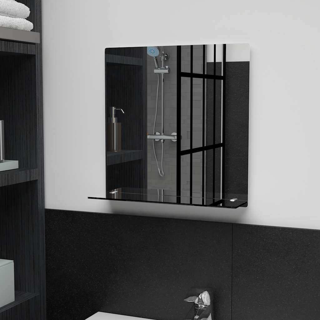 Wandspiegel mit Regal 20×40 cm Hartglas