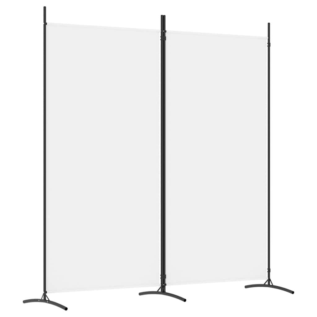 3-tlg. Raumteiler Weiß 260x180 cm Stoff