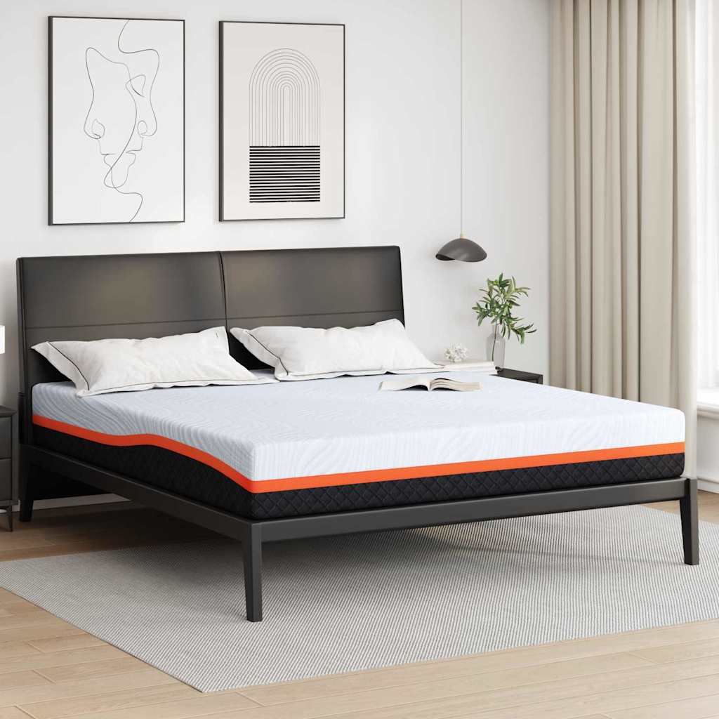 Matratze Weiß und Grau 80 x 160 cm Jacquard-Stoff