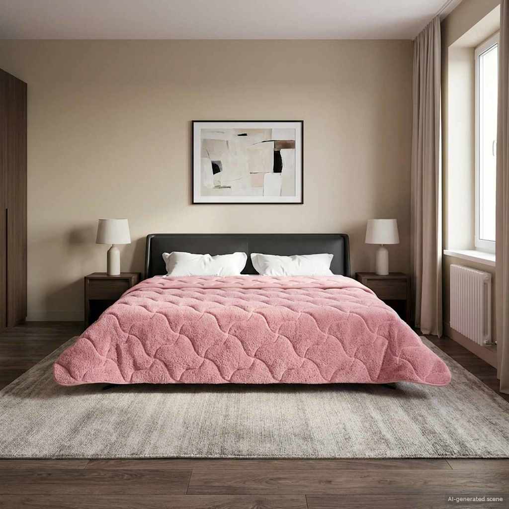 Ganzjahresbettdecke Gepolstert Anthrazit 135 x 200 cm