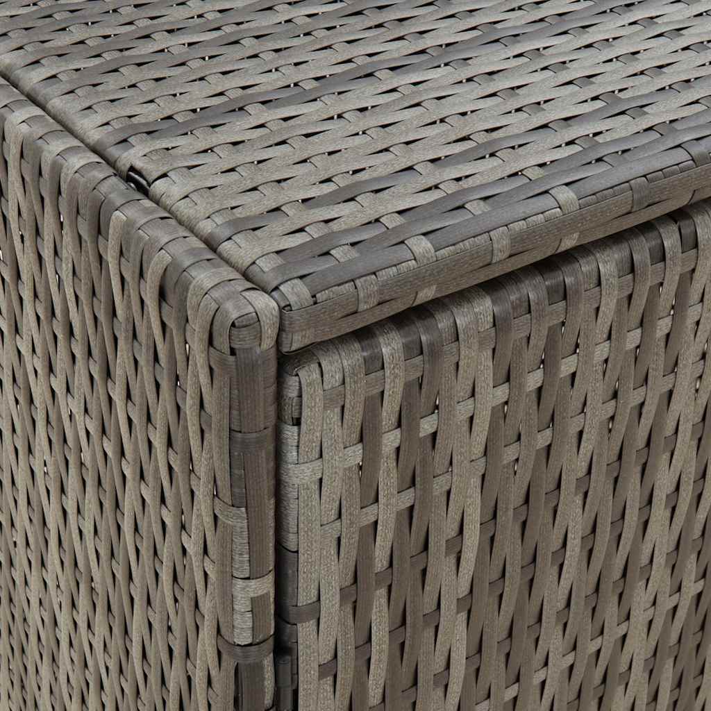 Gartenschrank Schwarz 59x40x180 cm Poly Rattan