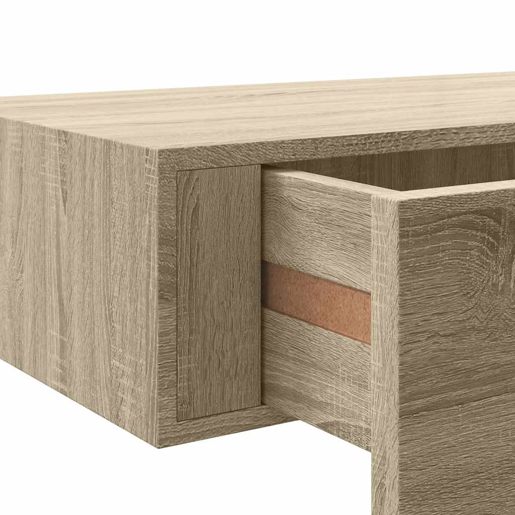 Wandregal mit Schublade Weiß 40x23,5x10 cm MDF