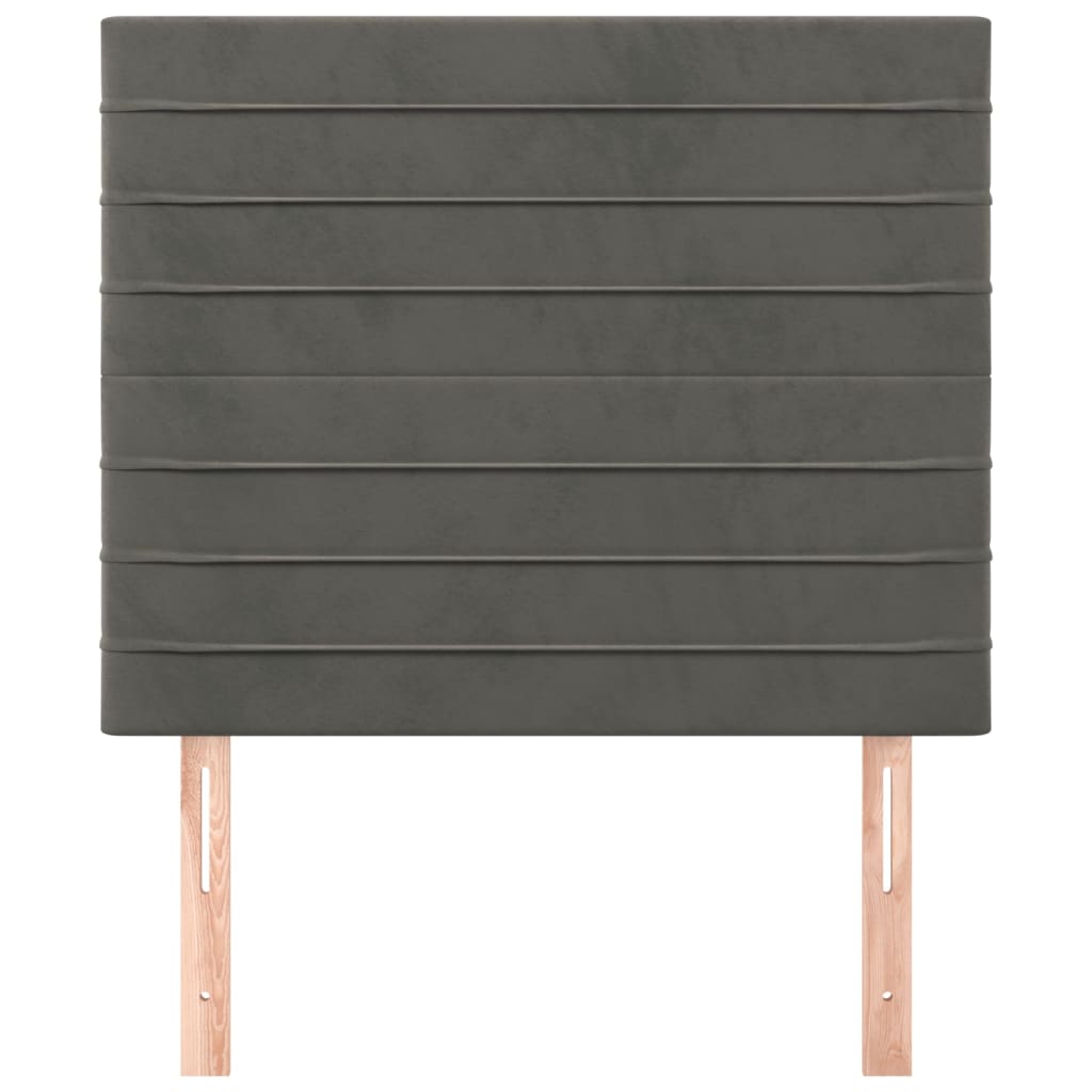 Kopfteil Hellgrau 80x5x118/128 cm Samt