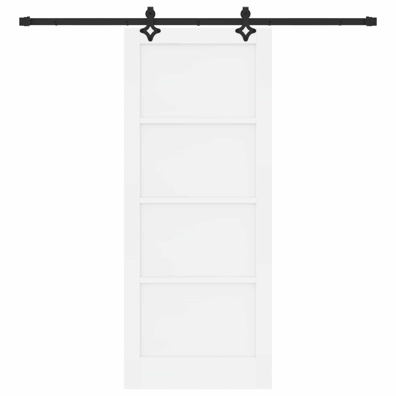 Schiebetür Natürlich und Schwarz 61 x 198,5 cm
