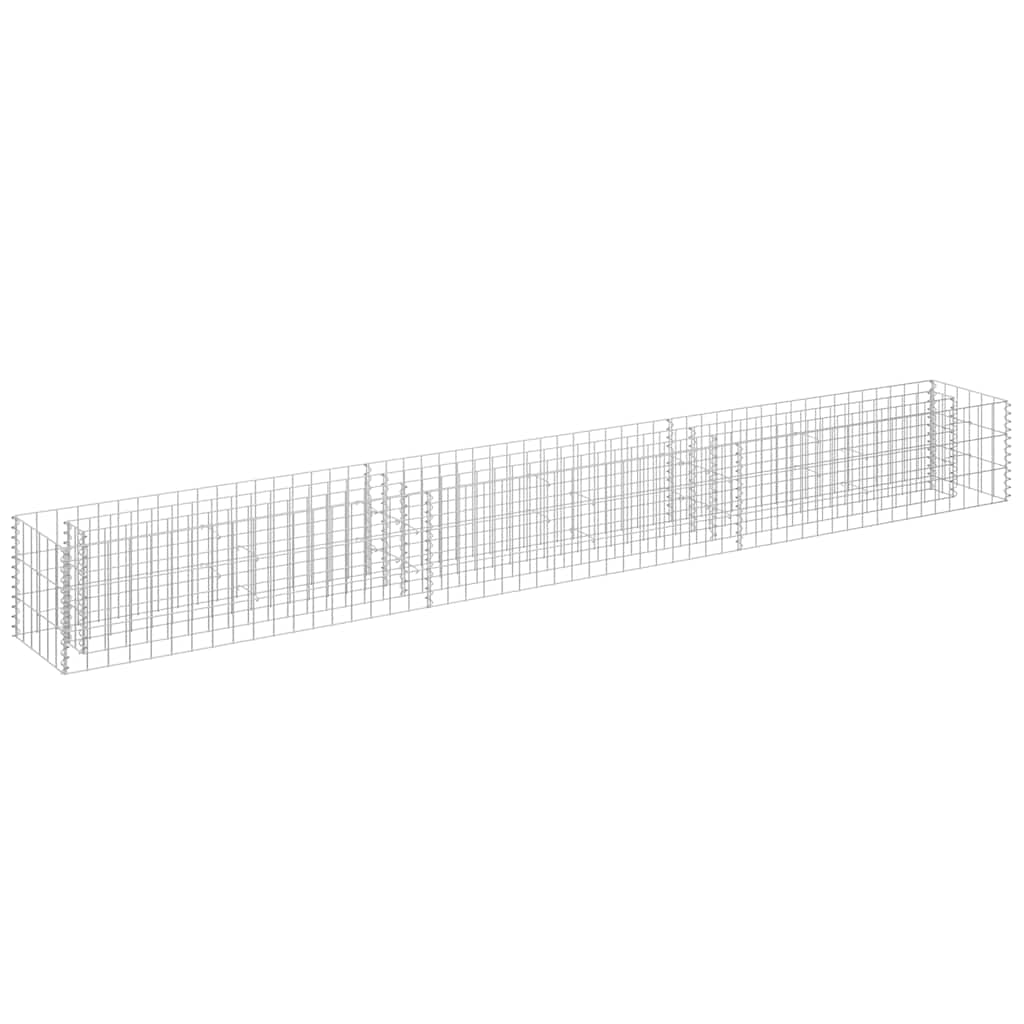 Gabionen-Hochbeet Verzinkter Stahl 90x30x10 cm