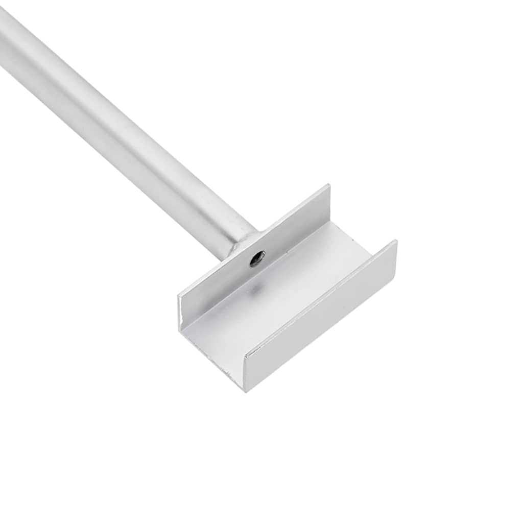 Planehalterung für Anhänger 2 Stk. Silber 102-155 cm Aluminium