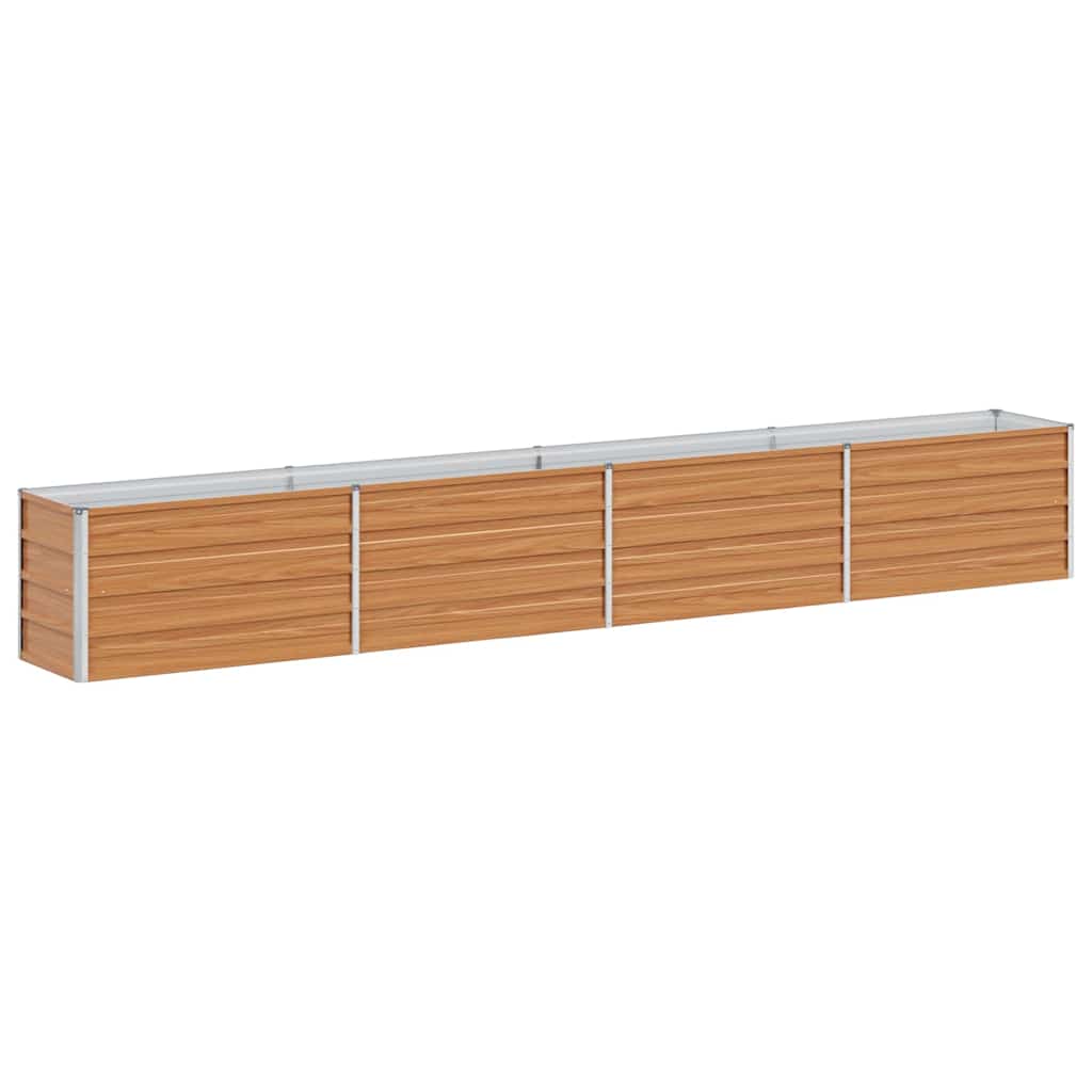 Hochbeet Hellbraun 100 x 100 x 77 cm Verzinkter Stahl