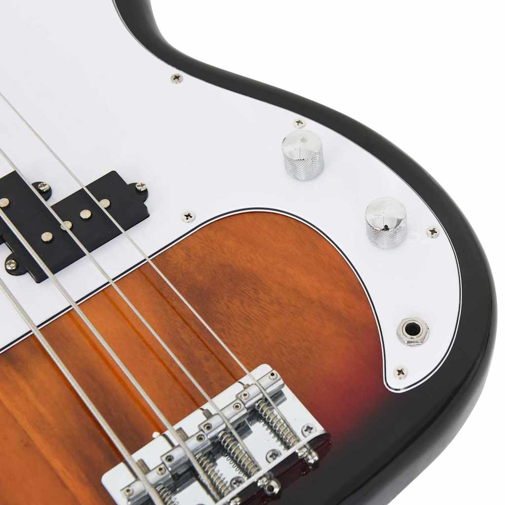 E-Bass für Anfänger mit Tasche Schwarz 4/4 46