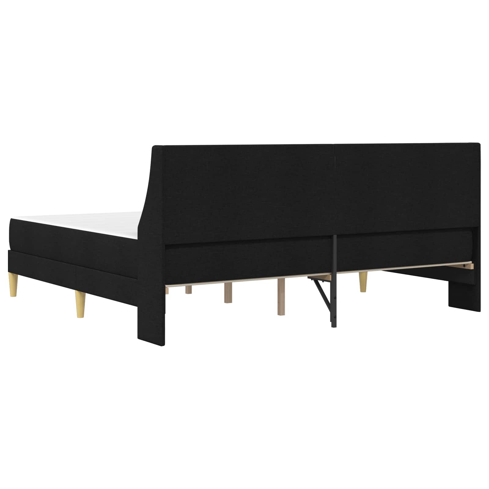 Bettgestell mit Matratze Hellgrau 80x 200 cm Polyester