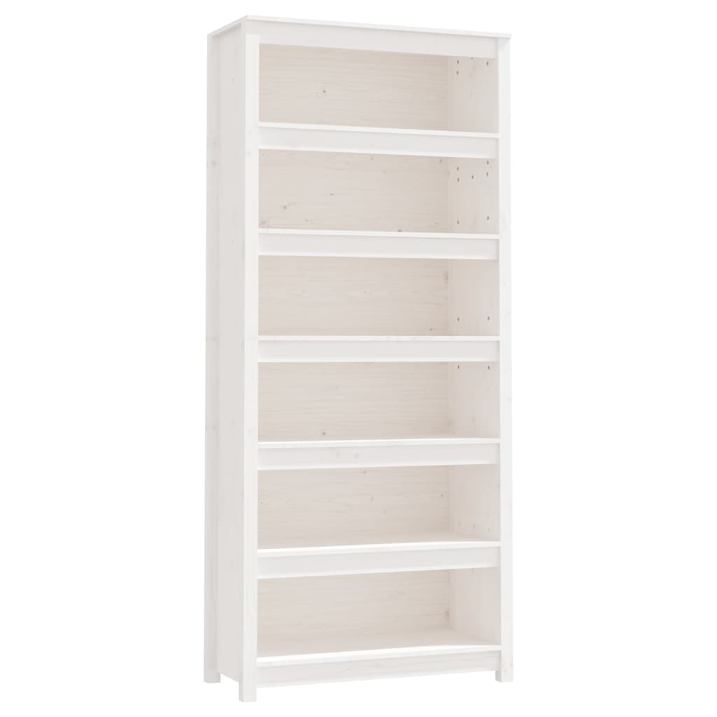 Bücherregal Grau 80x35x68 cm Massivholz Kiefer