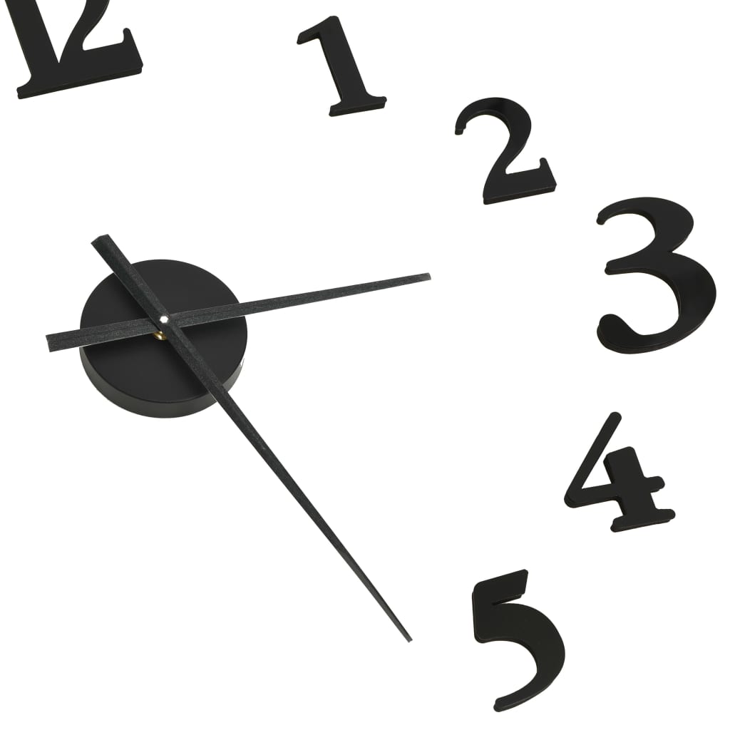 3D-Wanduhr Modernes Design Silbern 100 cm XXL