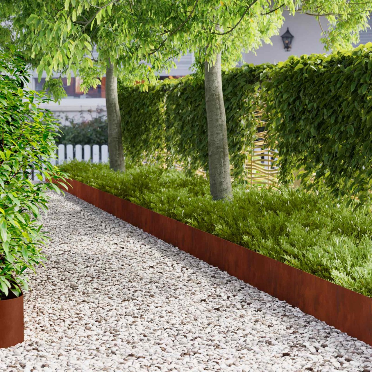 Raseneinfassung 10 pcs 100 x 12 cm Stahl Anthrazit