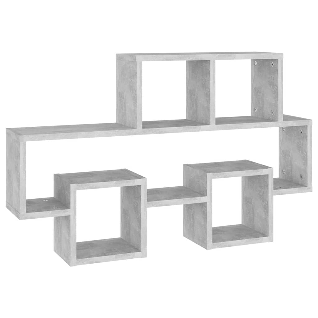 Wandregal in Autoform Weiß 82x15x51 cm Holzwerkstoff