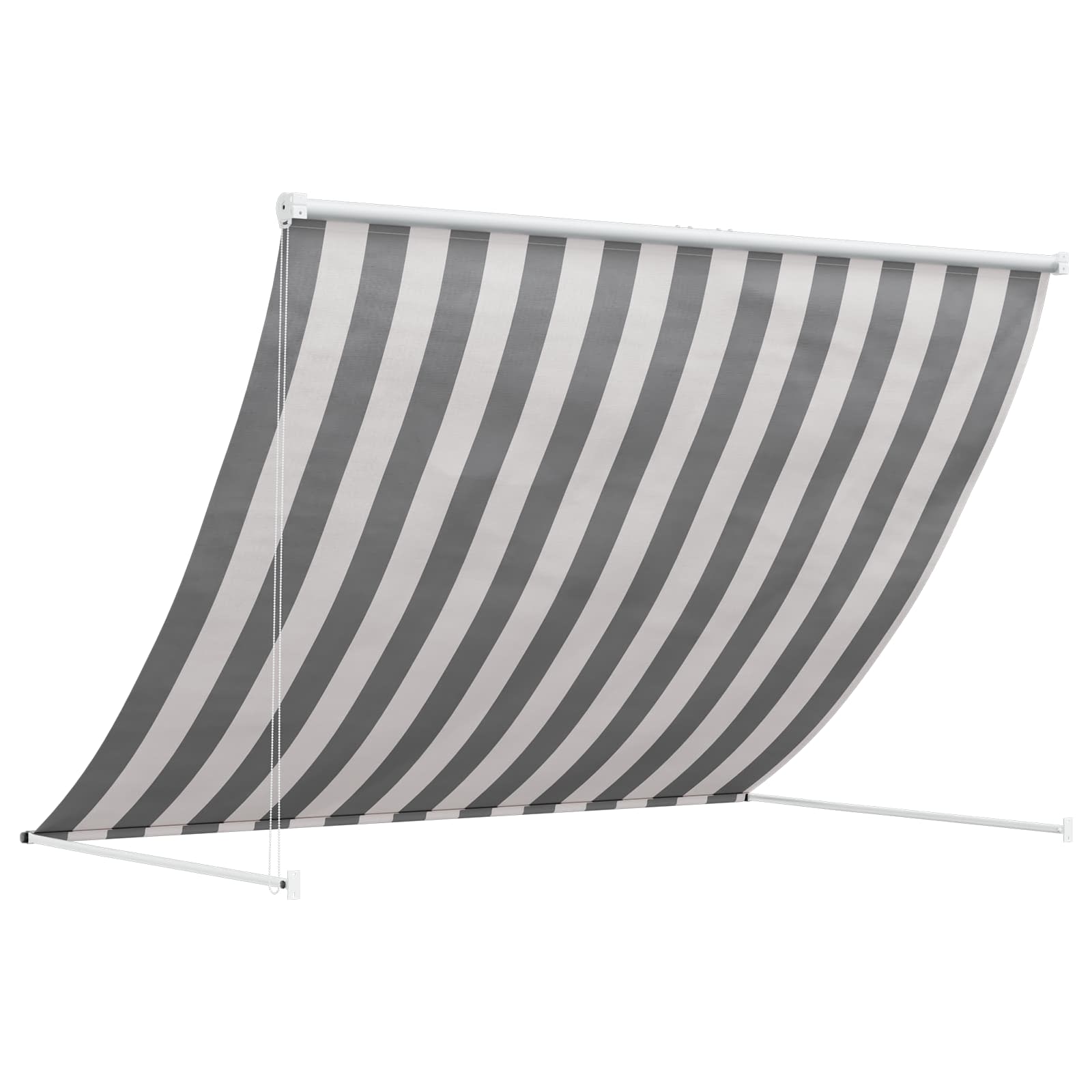 Einziehbare Markise 150×150 cm Blau und Weiß