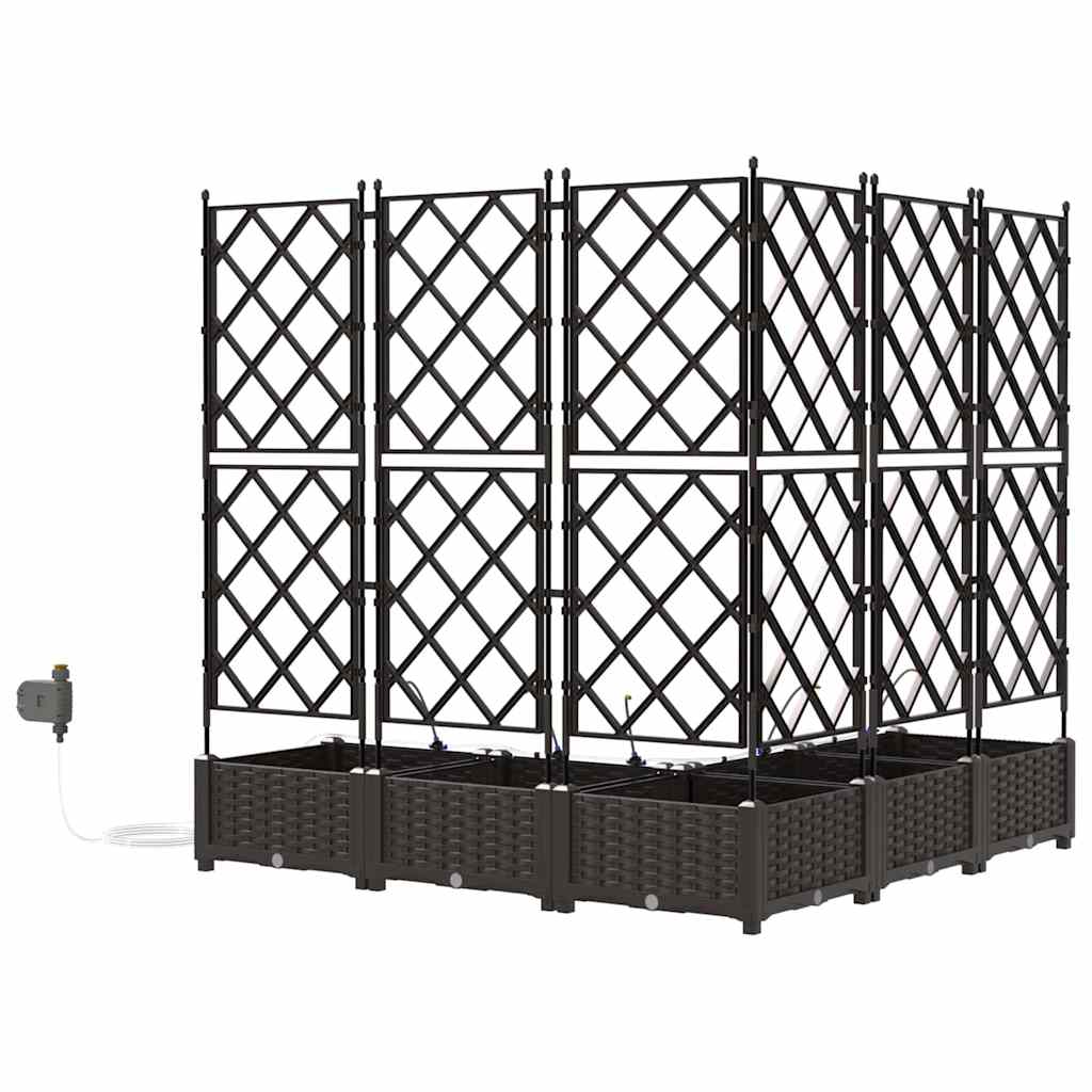 Garten-Pflanzgefäß 4 Stk. Braun 160 x 40 x 22 cm PP