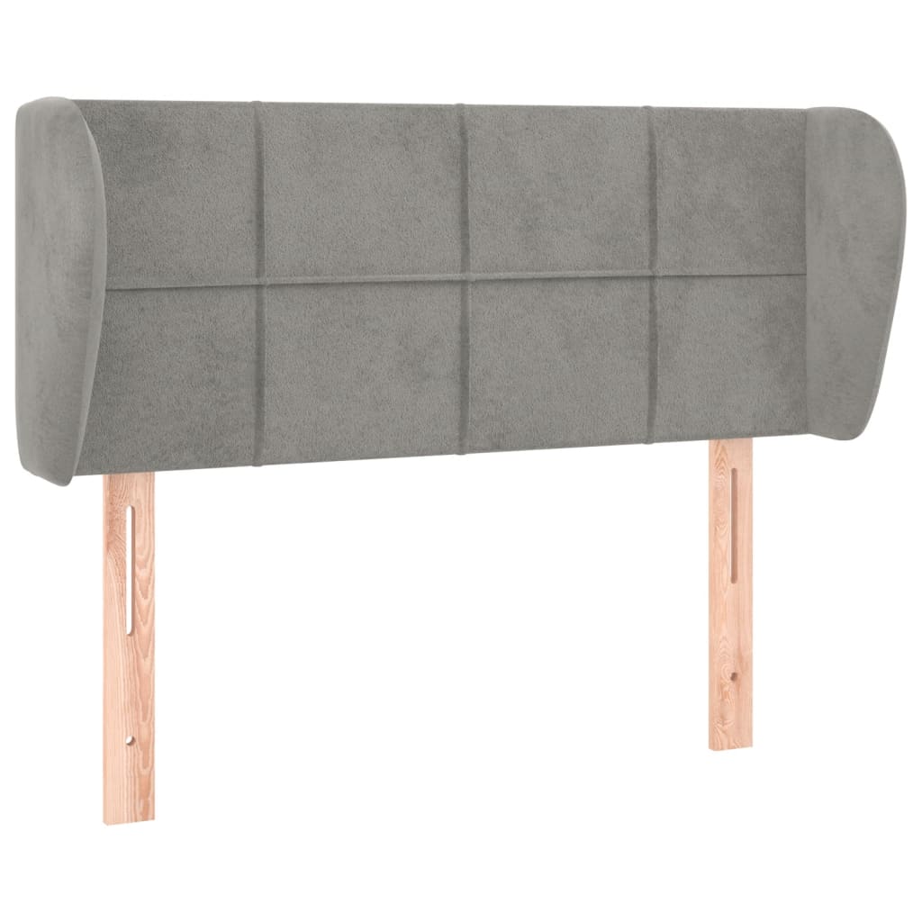 Kopfteil mit Ohren Dunkelblau 93x23x78/88 cm Samt