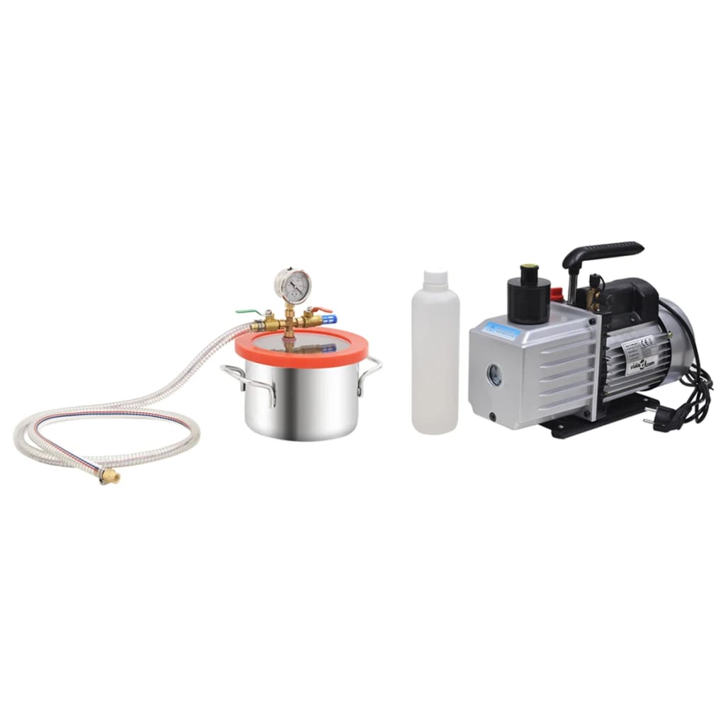 Vakuumkammer mit 2-stufiger Pumpe 7,4 L