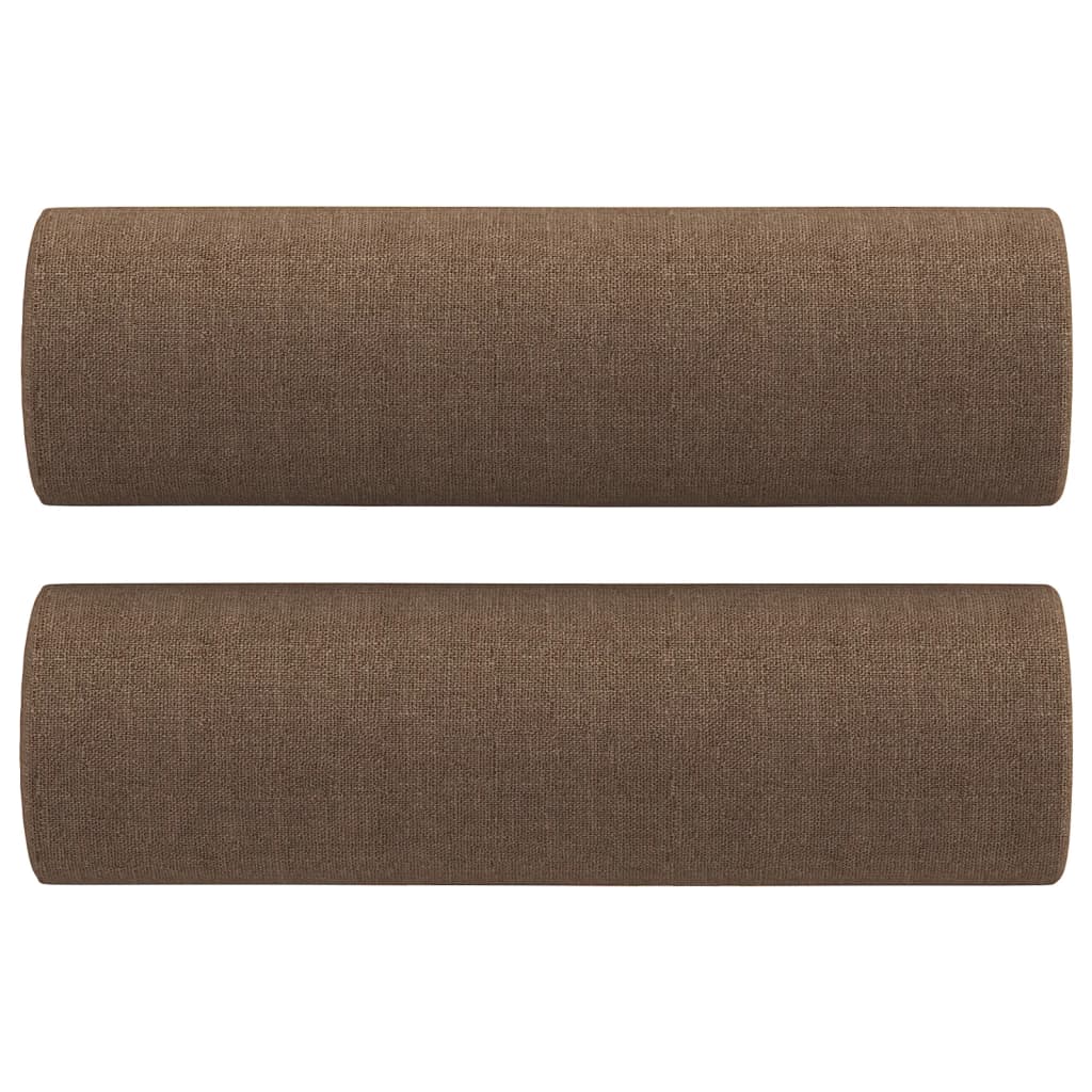 Zierkissen 2 Stk. Hellgrau Ø15x50 cm Stoff