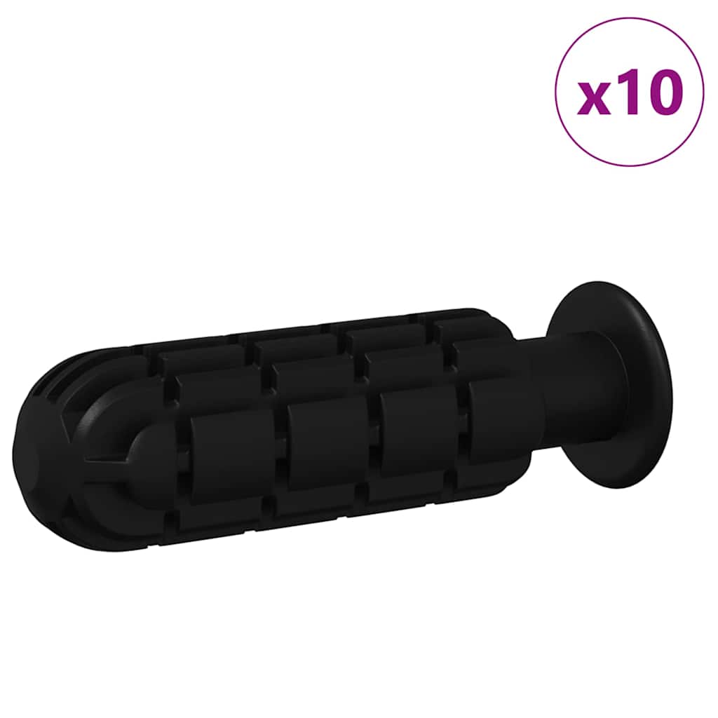 Tischfußballgriff 10 pcs Schwarz 3,1 x 3,1 x 17,8 cm PP