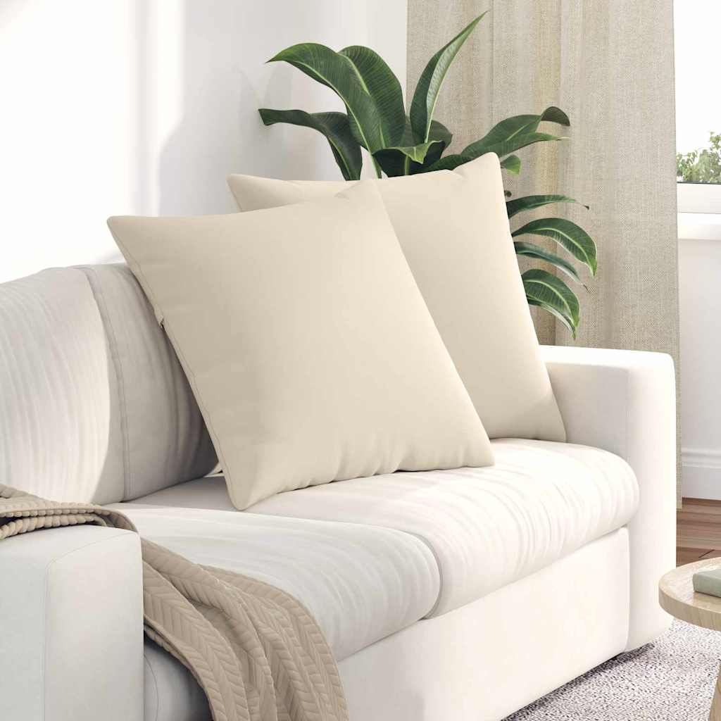 Sofakissen 2 Stück Taupe 50 x 30 cm Stoff