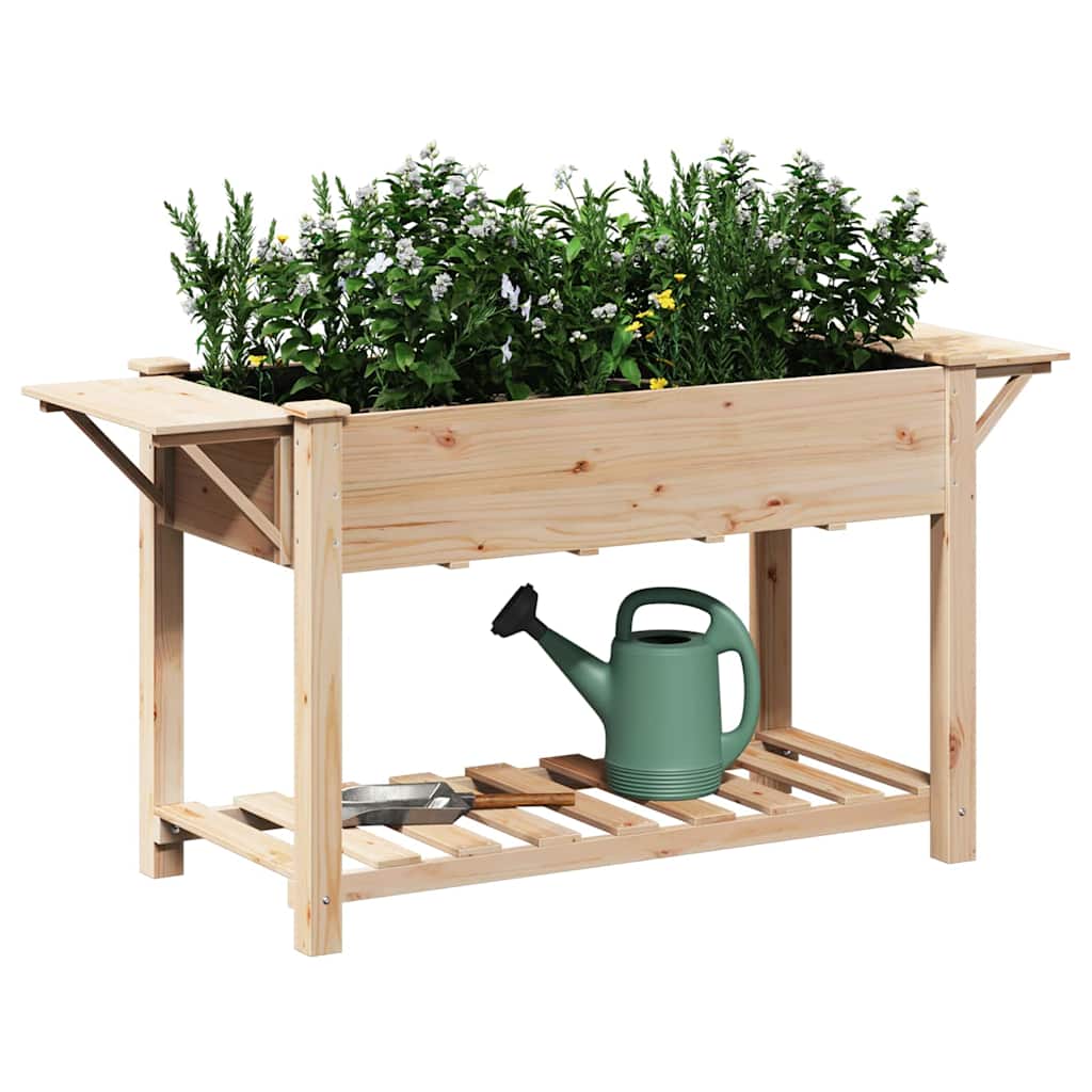 Garten-Pflanzgefäß mit Regal Beige 111 x 37 x 76,5 cm