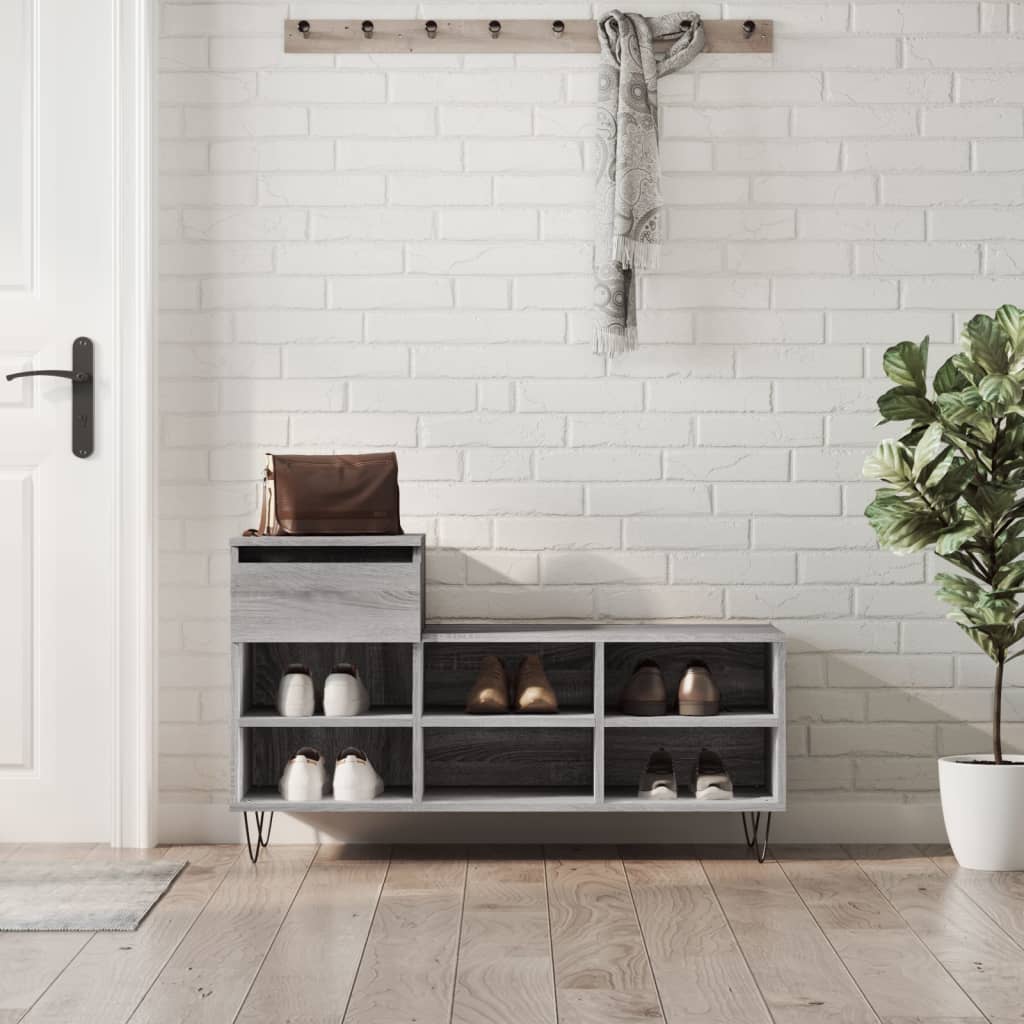Schuhregal Weiß 102x36x60 cm Holzwerkstoff