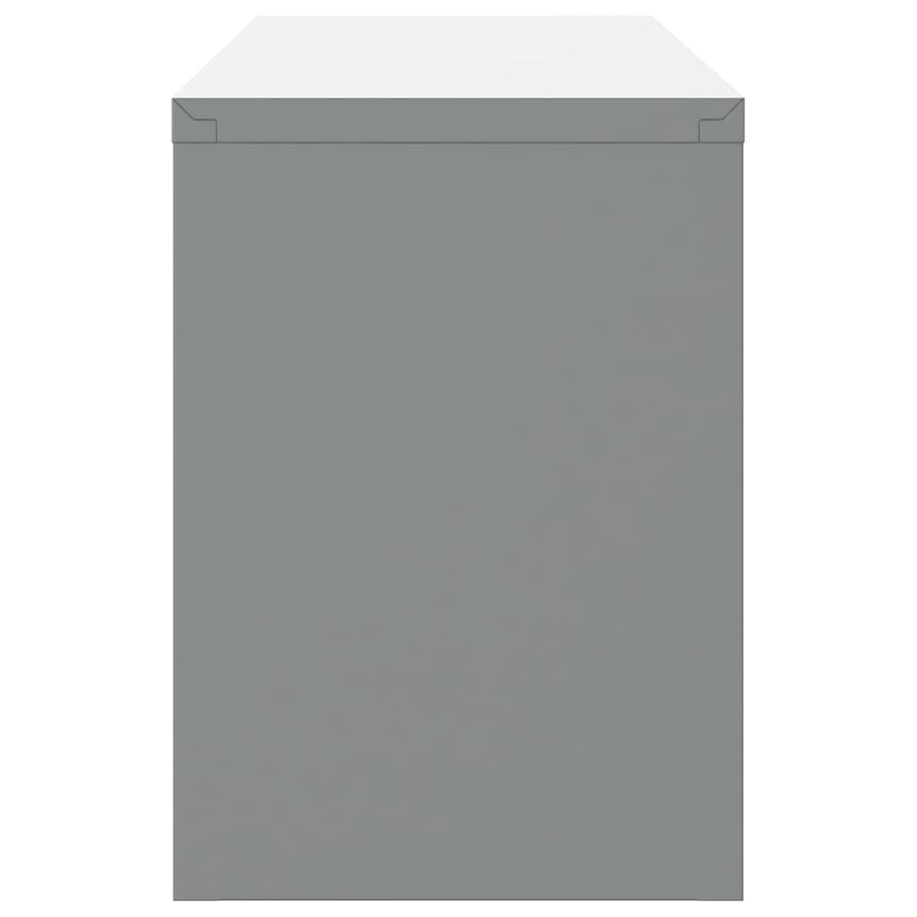 Werkzeugschrank mit Speicher Schwarz und Grau 50 x 25 x 35 cm