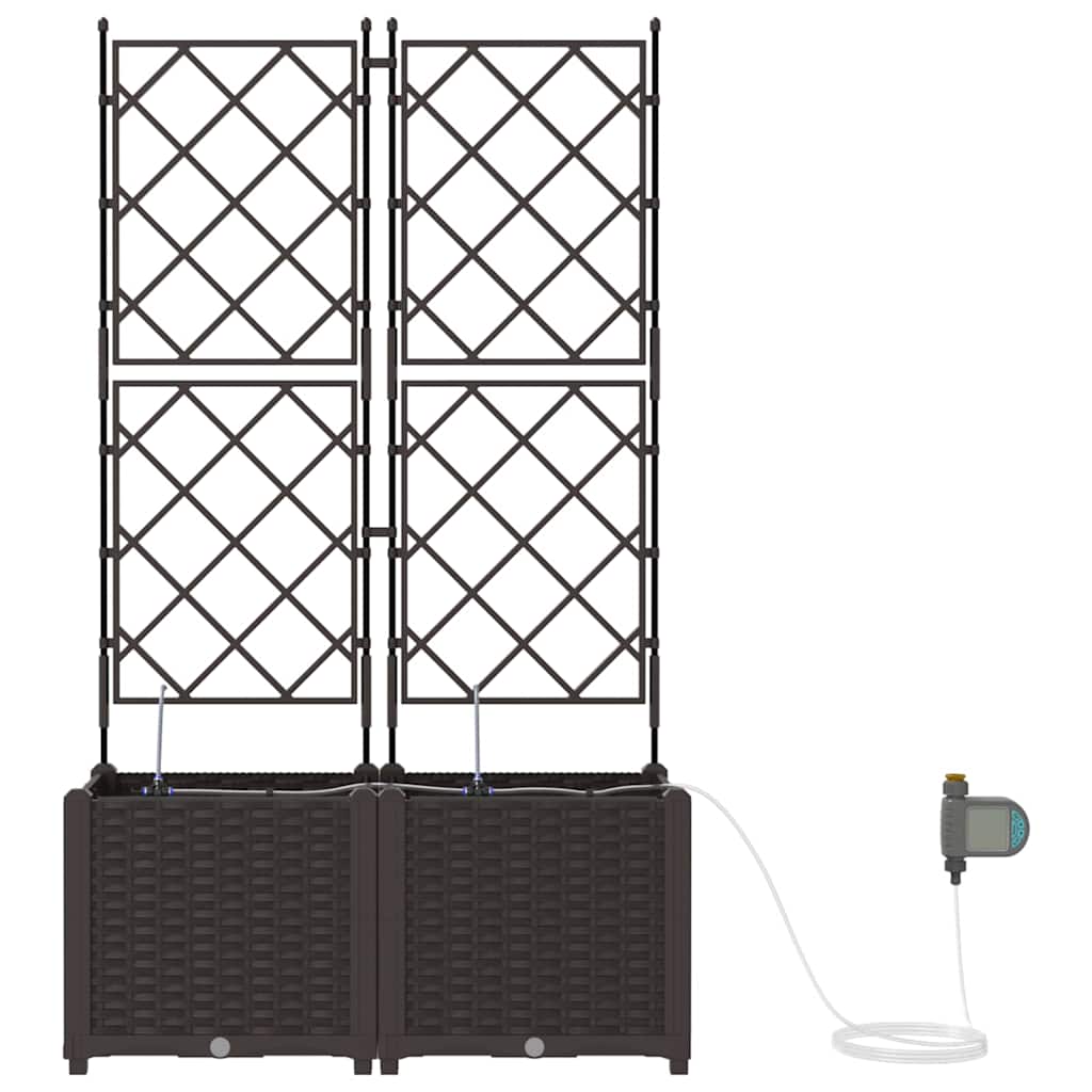 Garten-Pflanzgefäß 4 Stk. Braun 160 x 40 x 22 cm PP