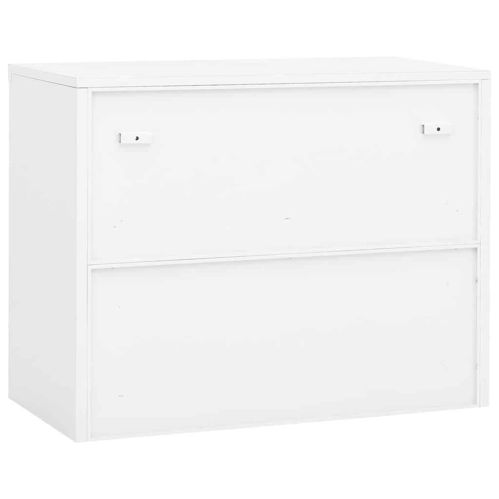 Büroschrank Weiß 90x40x70 cm Stahl