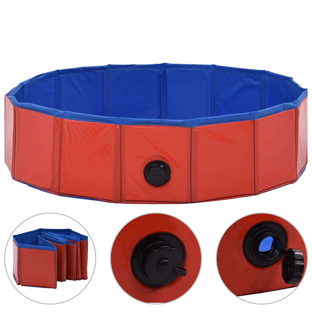 Hundepool Rot Ø200 x 30 cm Dicker PVC