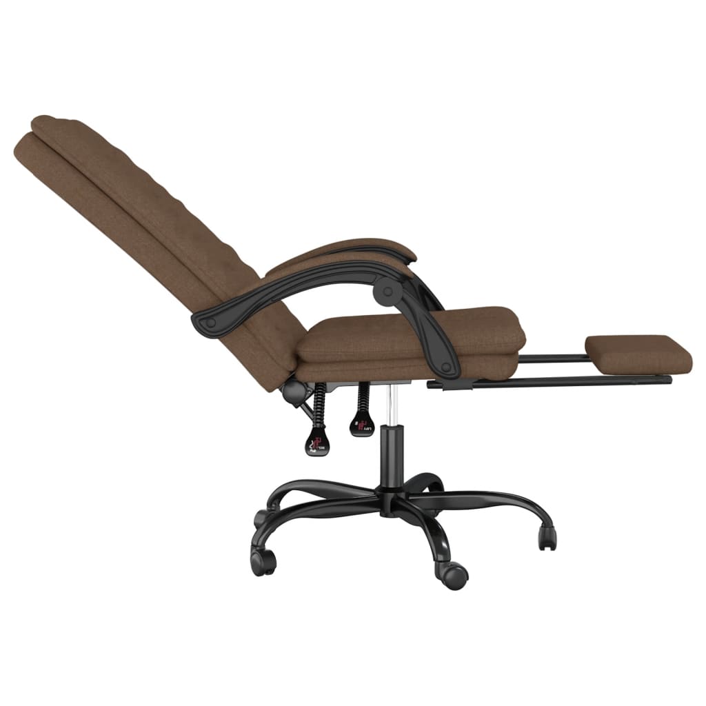 Bürostuhl mit Liegefunktion Taupe Stoff