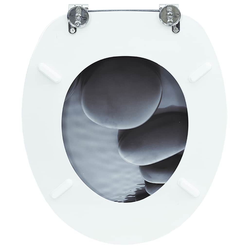 Toilettensitz MDF Deckel Schlichtes Design Weiß