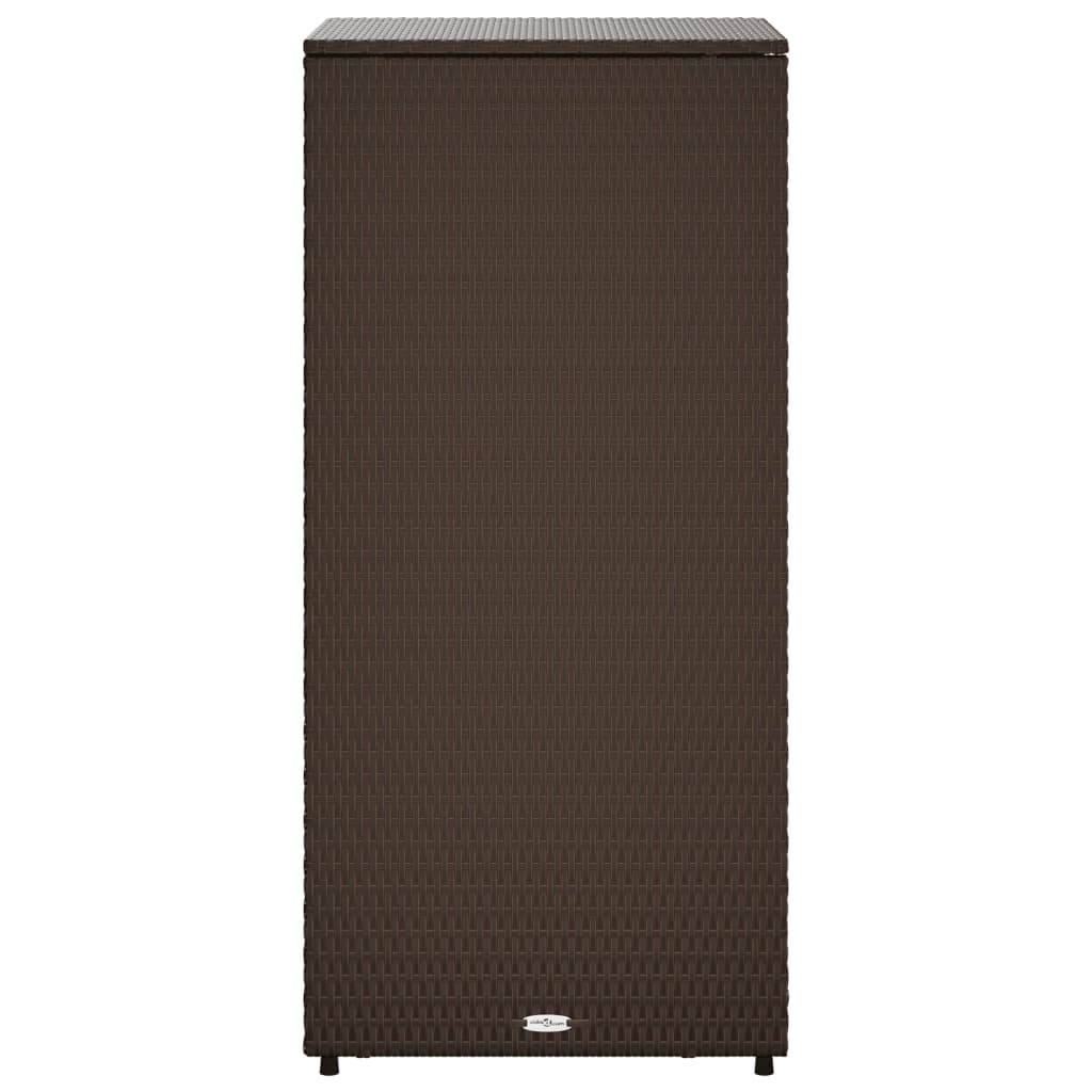 Gartenschrank Schwarz 50x55x115 cm Poly Rattan
