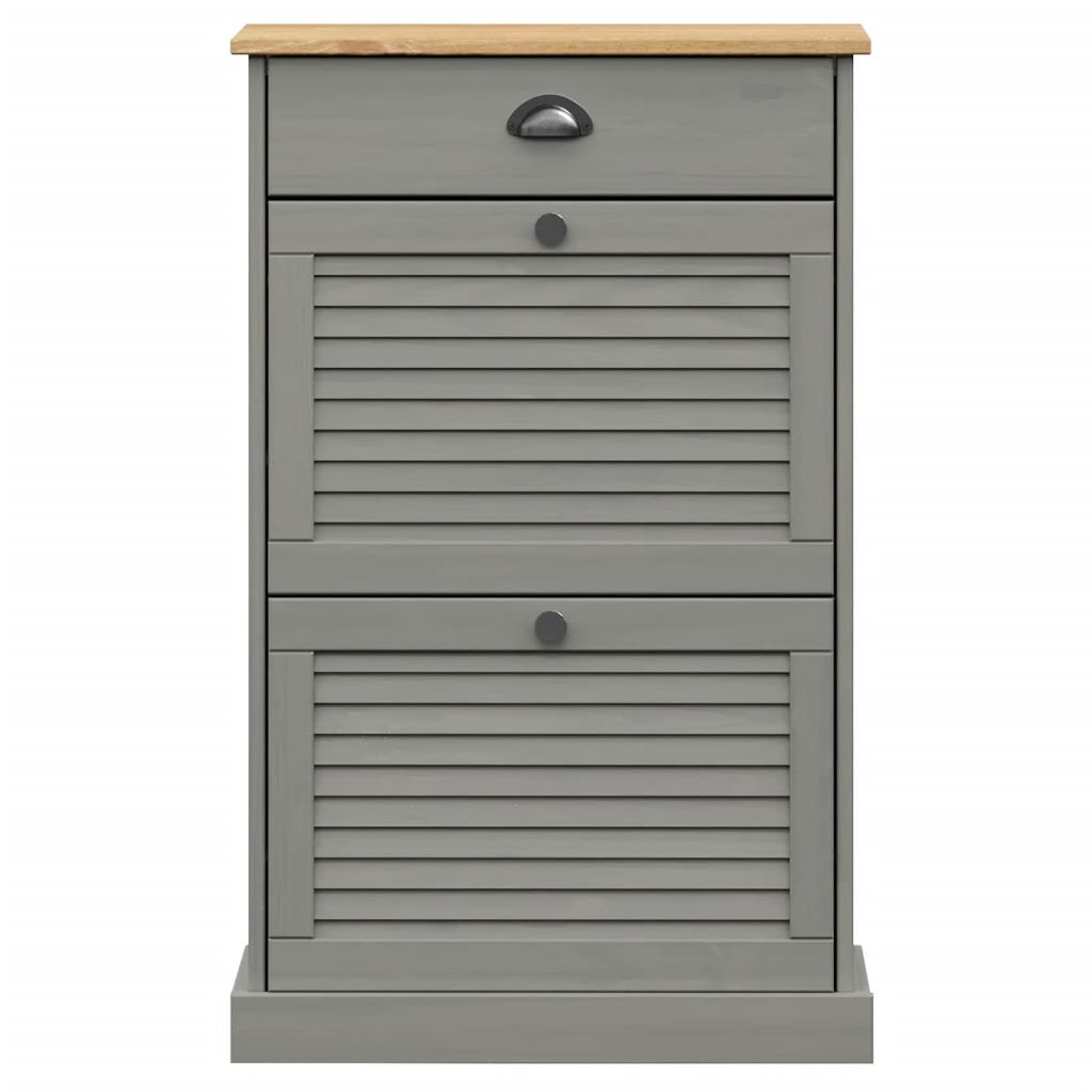 Schuhschrank VIGO 60x35x96 cm Weiß Massivholz Kiefer