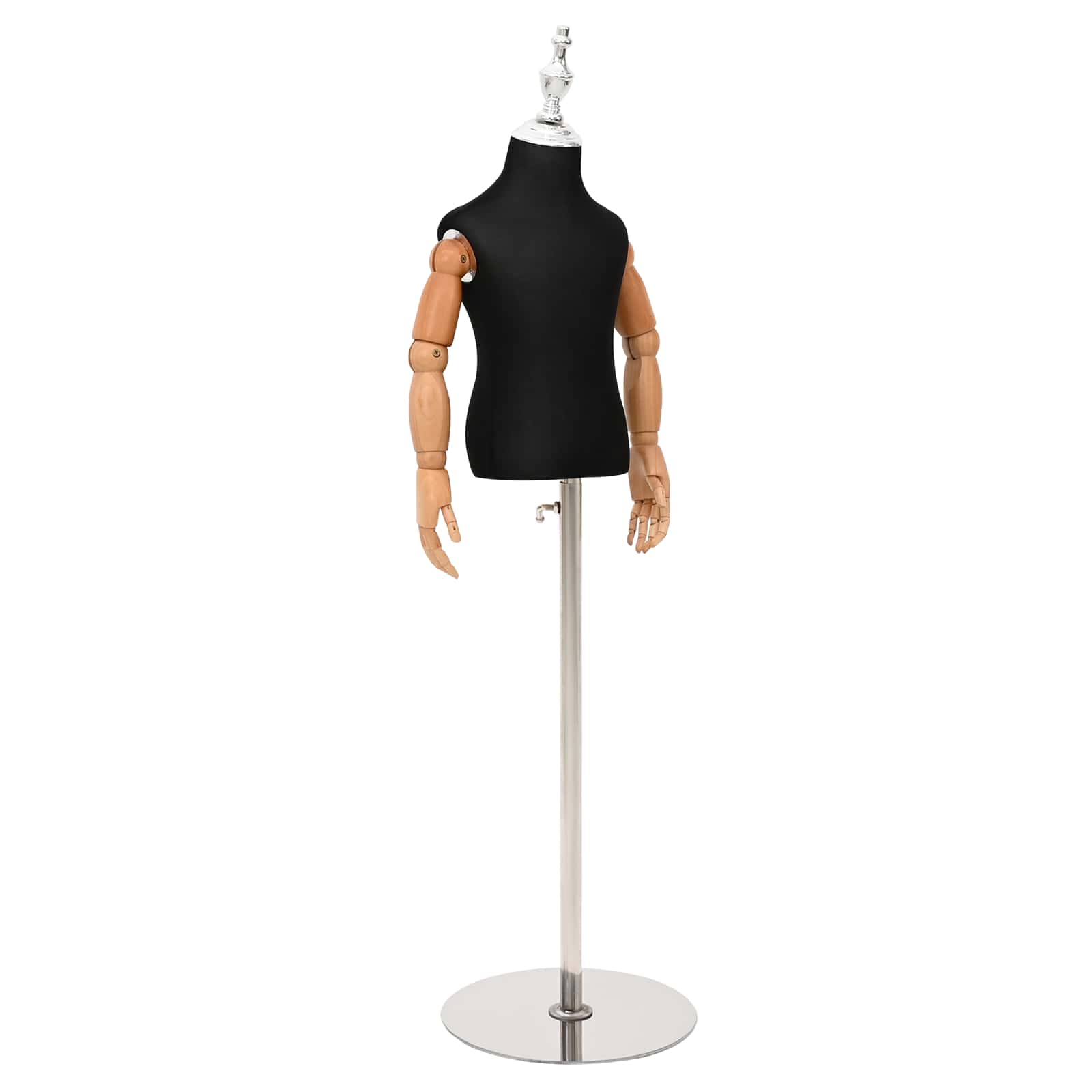 Verstellbares 120-150 cm Mannequin mit Basis Unisex PP Weiß