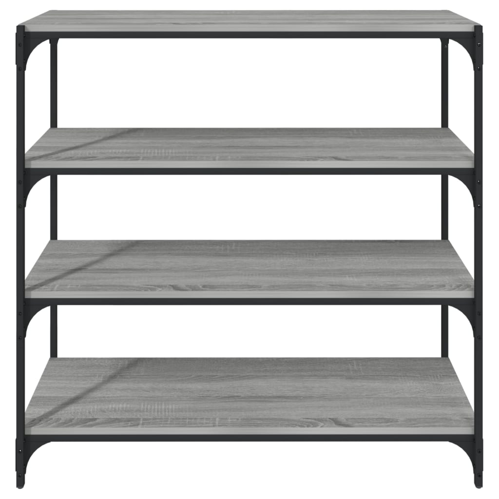 Bücherregal Schwarz 40x33x70,5 cm Holzwerkstoff und Stahl