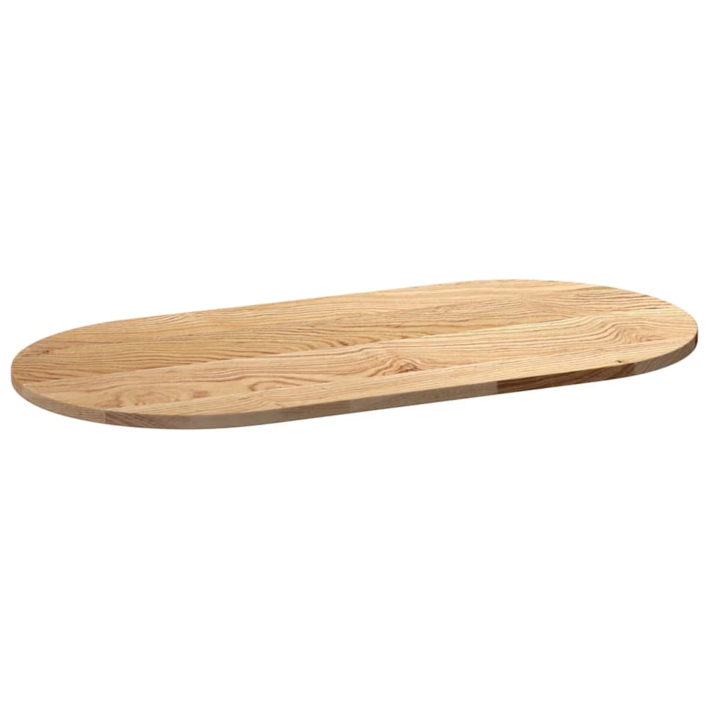 Tischplatte 80x40x2 cm Massivholz Eiche Oval
