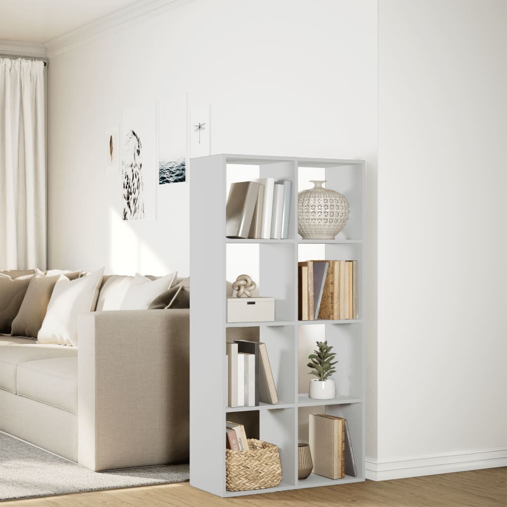 Bücherregal Weiß 137,5x29x137,5 cm Holzwerkstoff