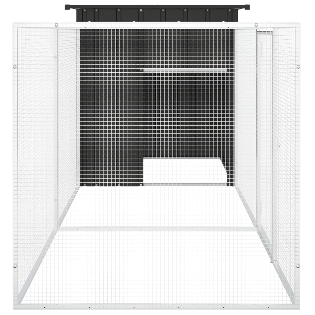 Hühnerkäfig Anthrazit 200x91x100 cm Verzinkter Stahl