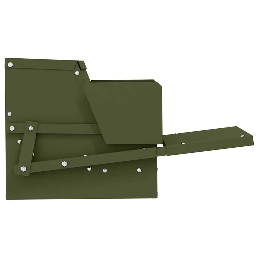 Hühnertretfeeder Schwarz 50 x 40 x 29 cm Kaltgewalzter Stahl