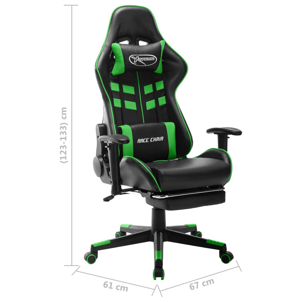 Gaming-Stuhl Schwarz und Blau Kunstleder