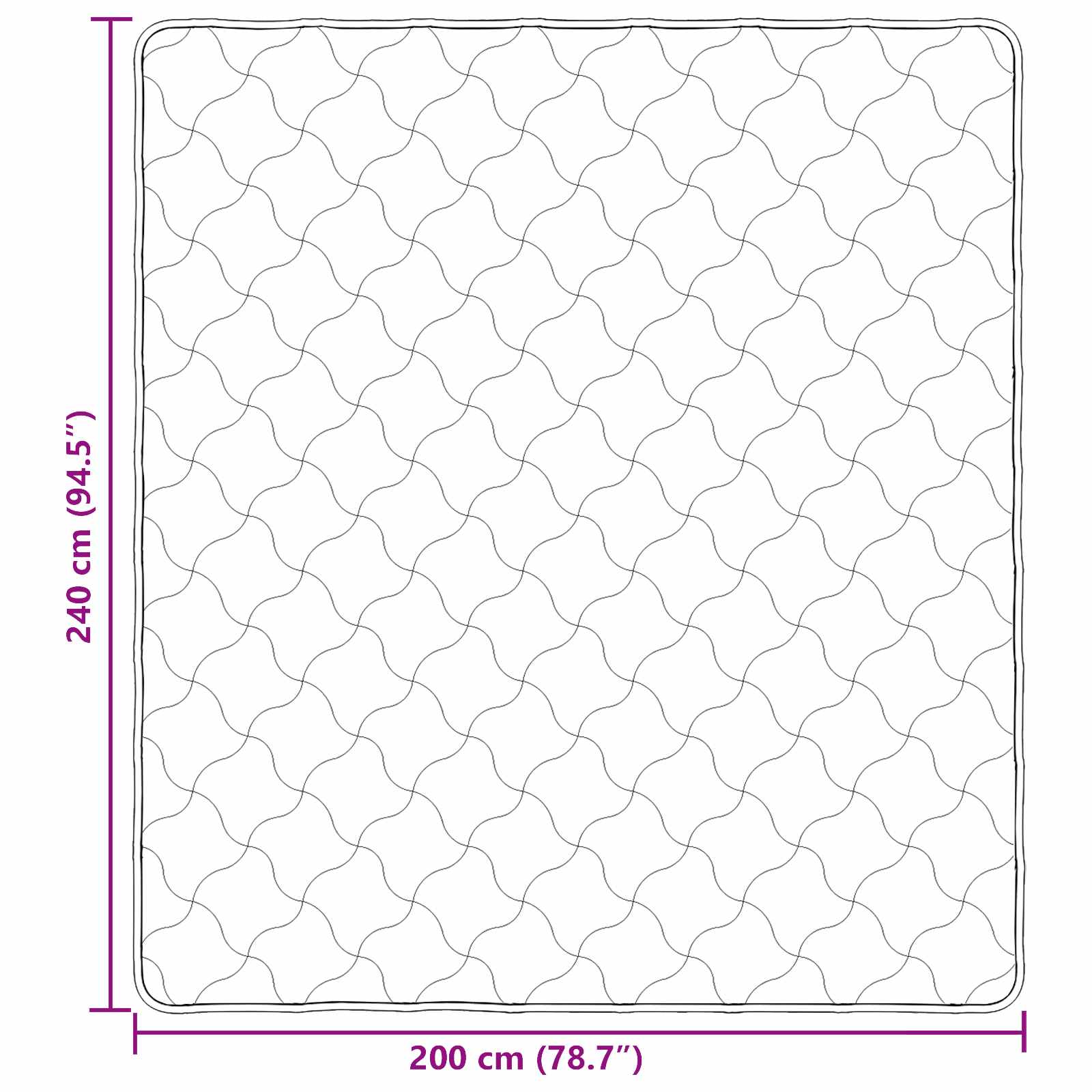 Winterbettdecke Gepolstert Anthrazit 135 x 200 cm