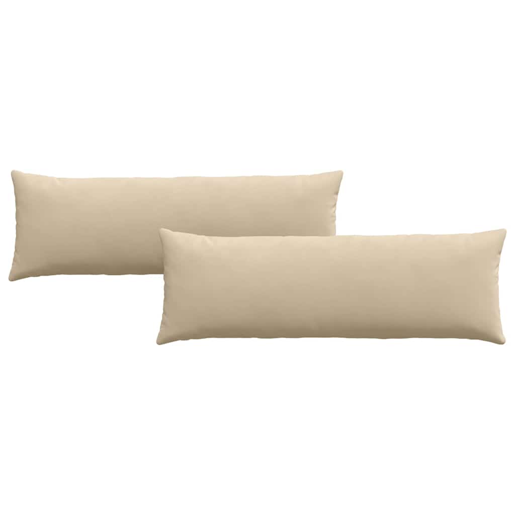Sofakissen 2 Stück Taupe 50 x 30 cm Stoff