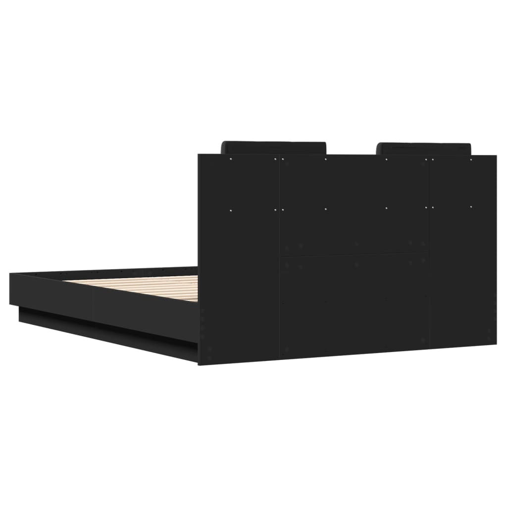 Bettgestell mit Kopfteil Grau Sonoma 180x200 cm Holzwerkstoff