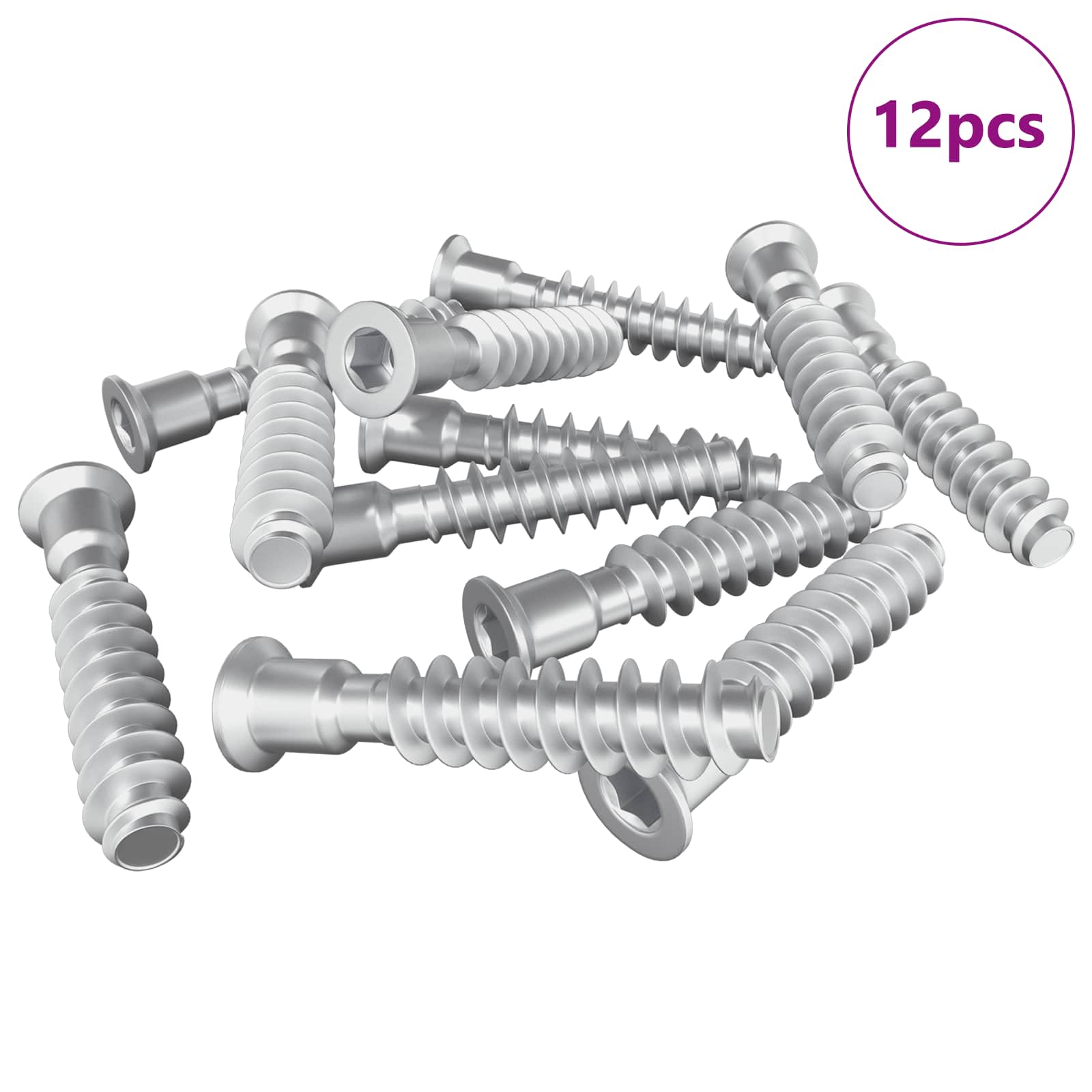 Kopfschraube 2 pcs Silber M7 x 40 mm Stahl