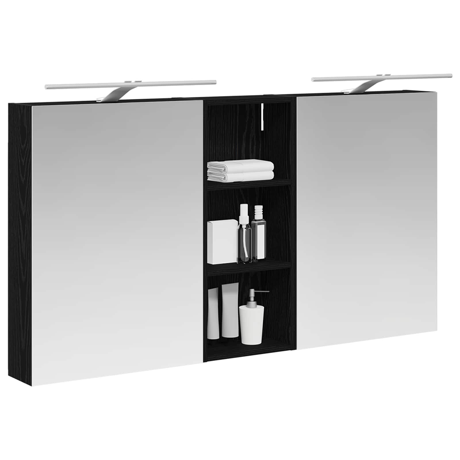 Badezimmerschrank-Set 3 pcs 80 x 10,5 x 50 cm Holzwerkstoff