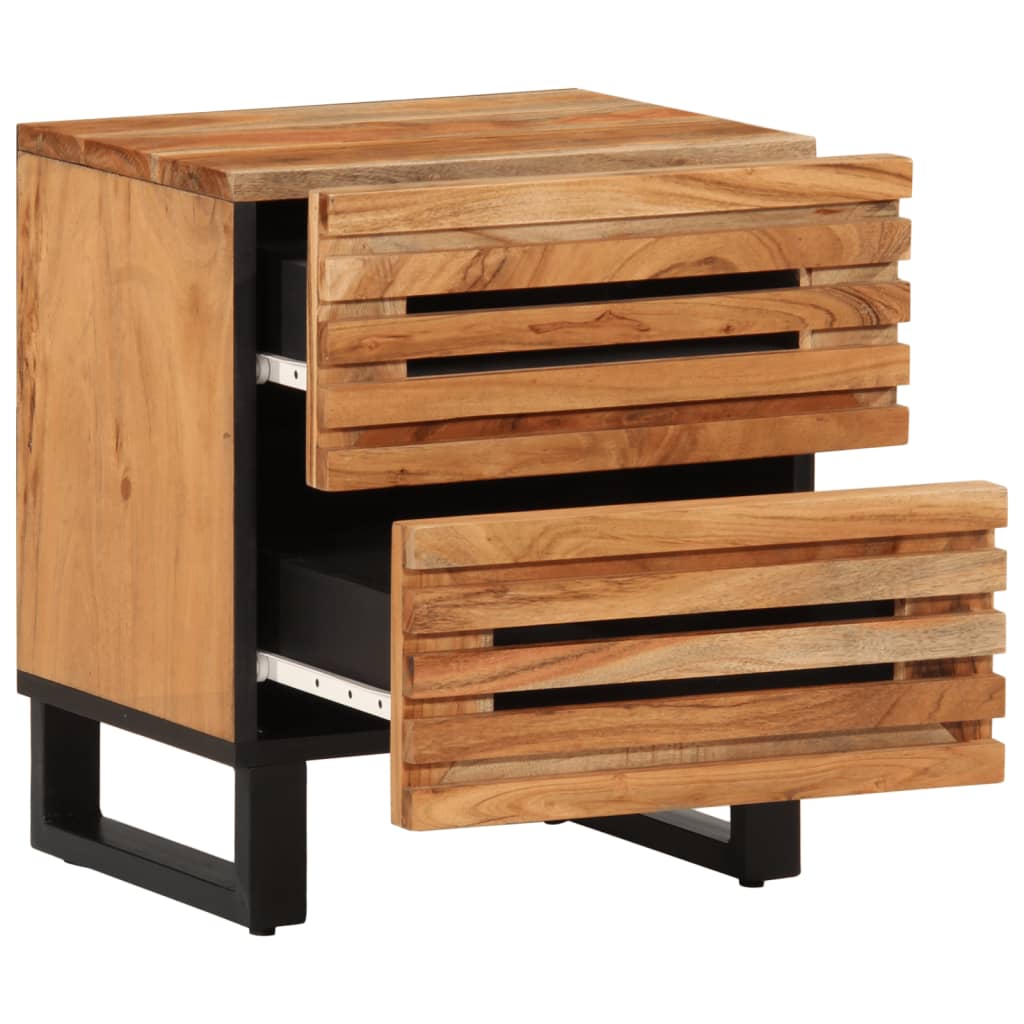 Nachttisch 40x34x46 cm Raues Mangoholz